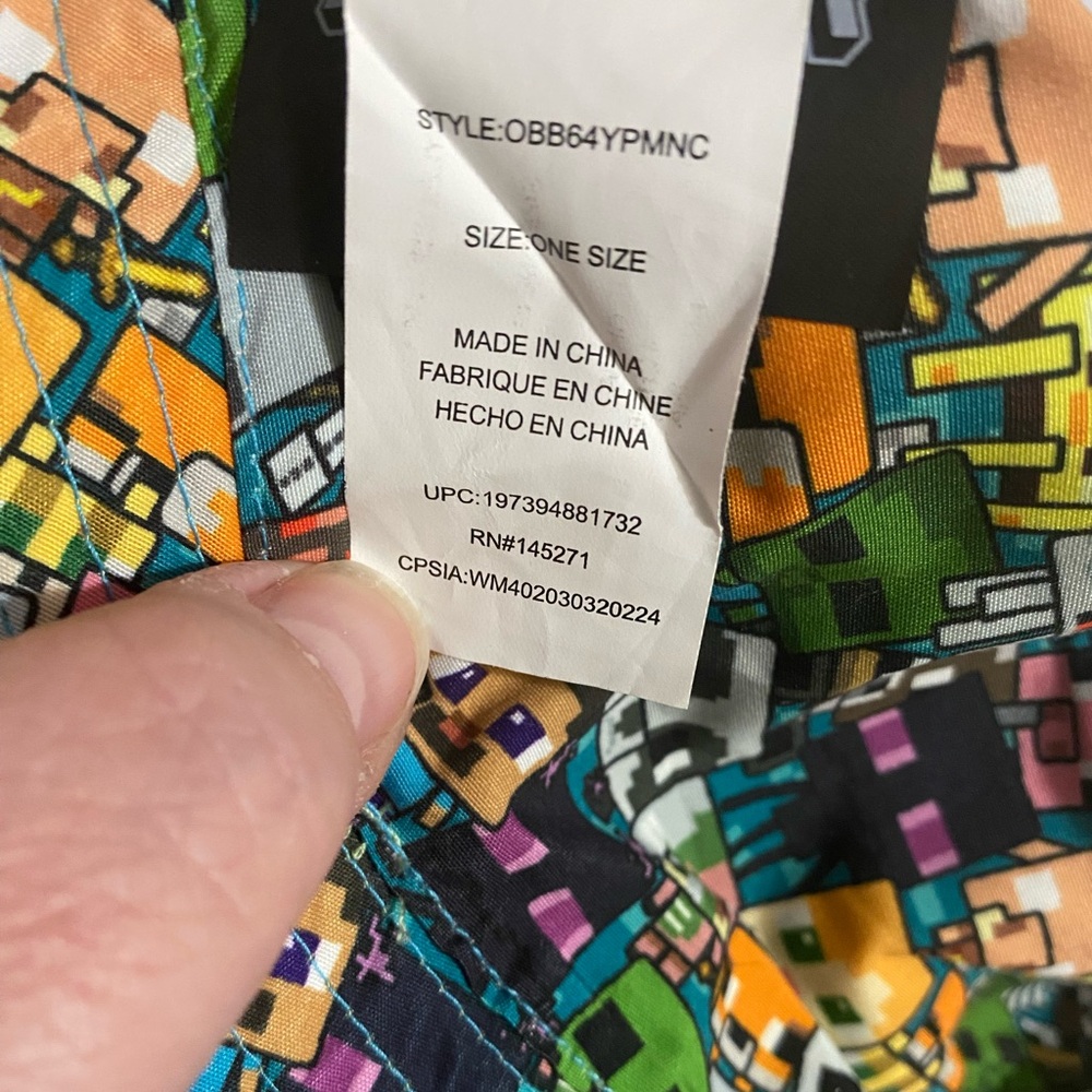 Minecraft Reversible Bucket Hat, Unisex, Cotton, NWOT, Youth Sz OS, Novelty - Picture 10 of 12